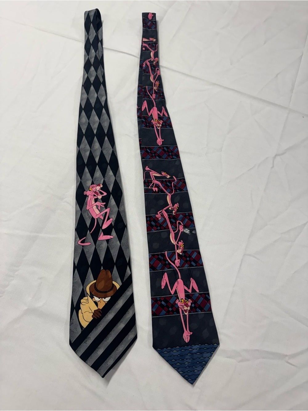 Vintage Pink Panther Necktie Lot – 2 Licensed Character Ties (1994 & 1995)
